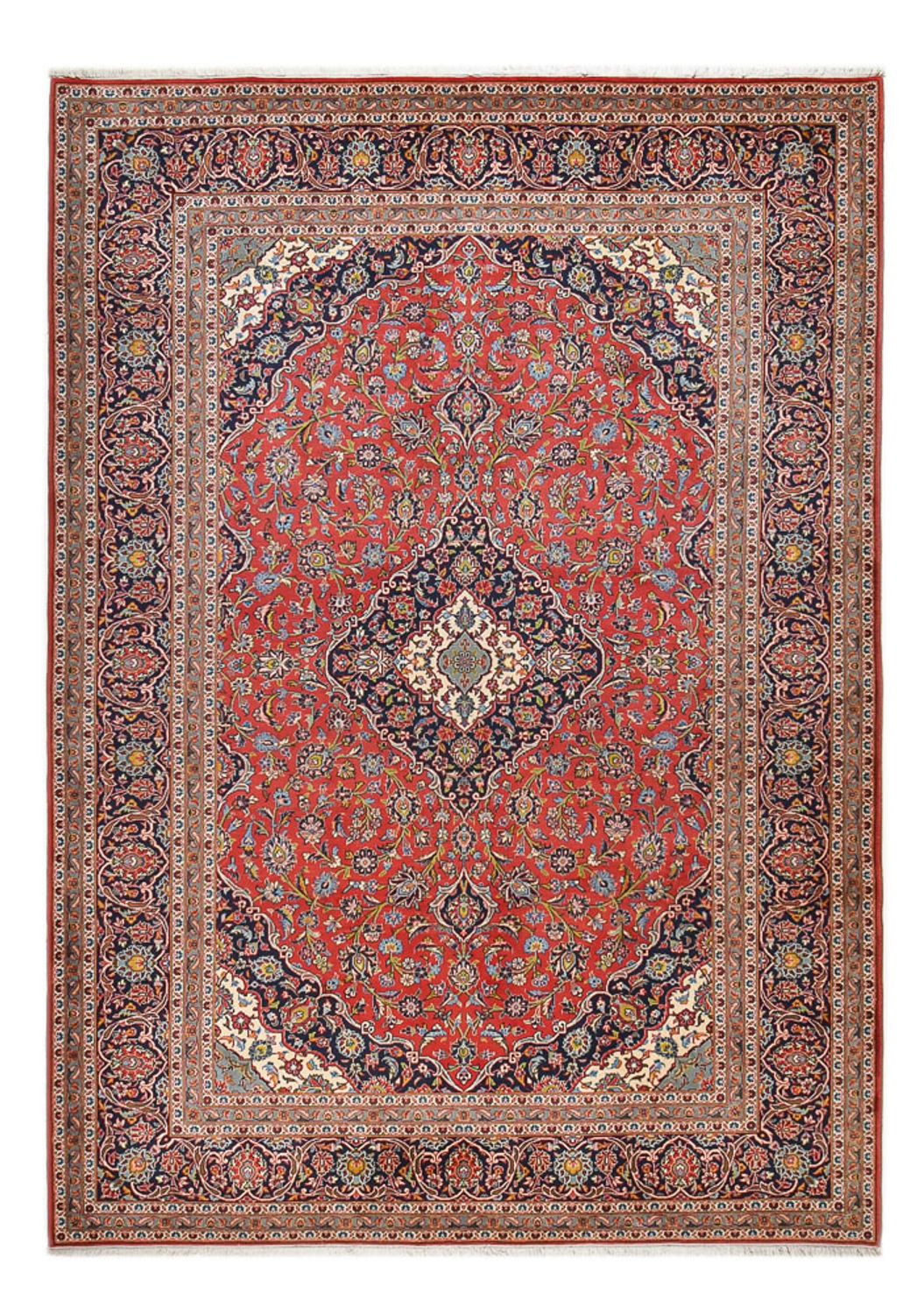 Persisk tæppe - Keshan - 350 x 246 cm - rød