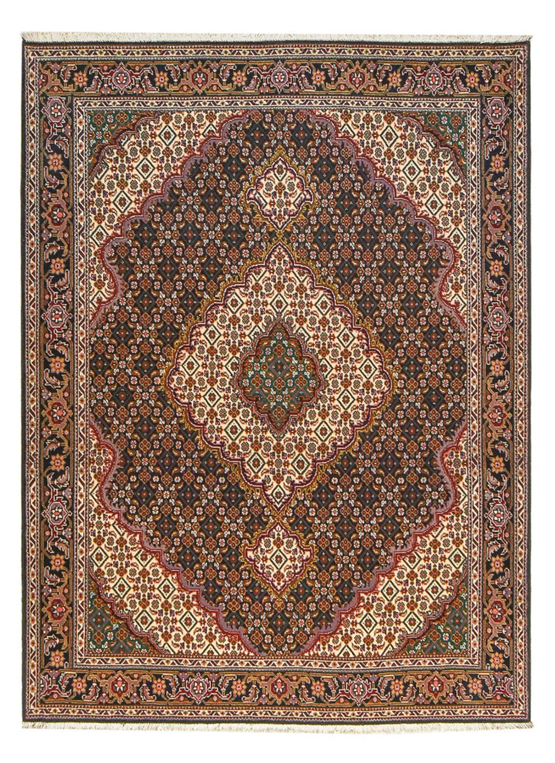 Persisk tæppe - Tabriz - Royal - 201 x 150 cm - brun
