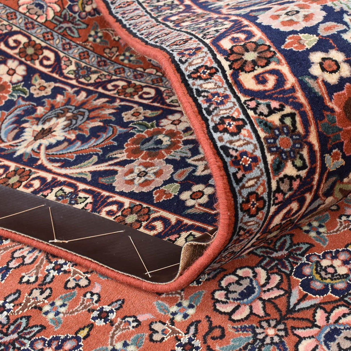 Persisk tæppe - Bijar - 297 x 202 cm - lysrød