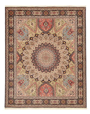 Persisk tæppe - Tabriz - Royal - 250 x 208 cm - mørk beige