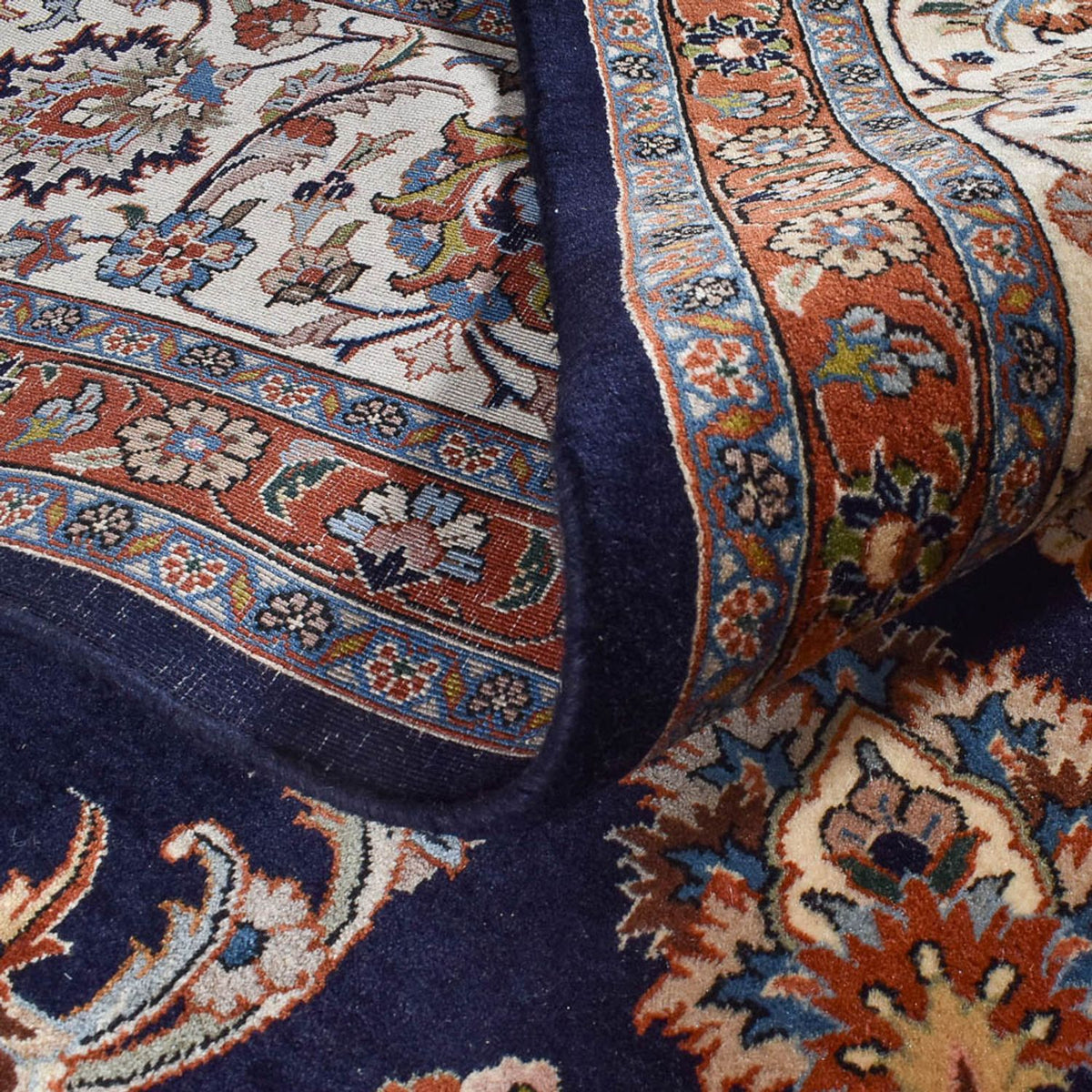 Persisk tæppe - Classic - Royal - 394 x 300 cm - mørkeblå