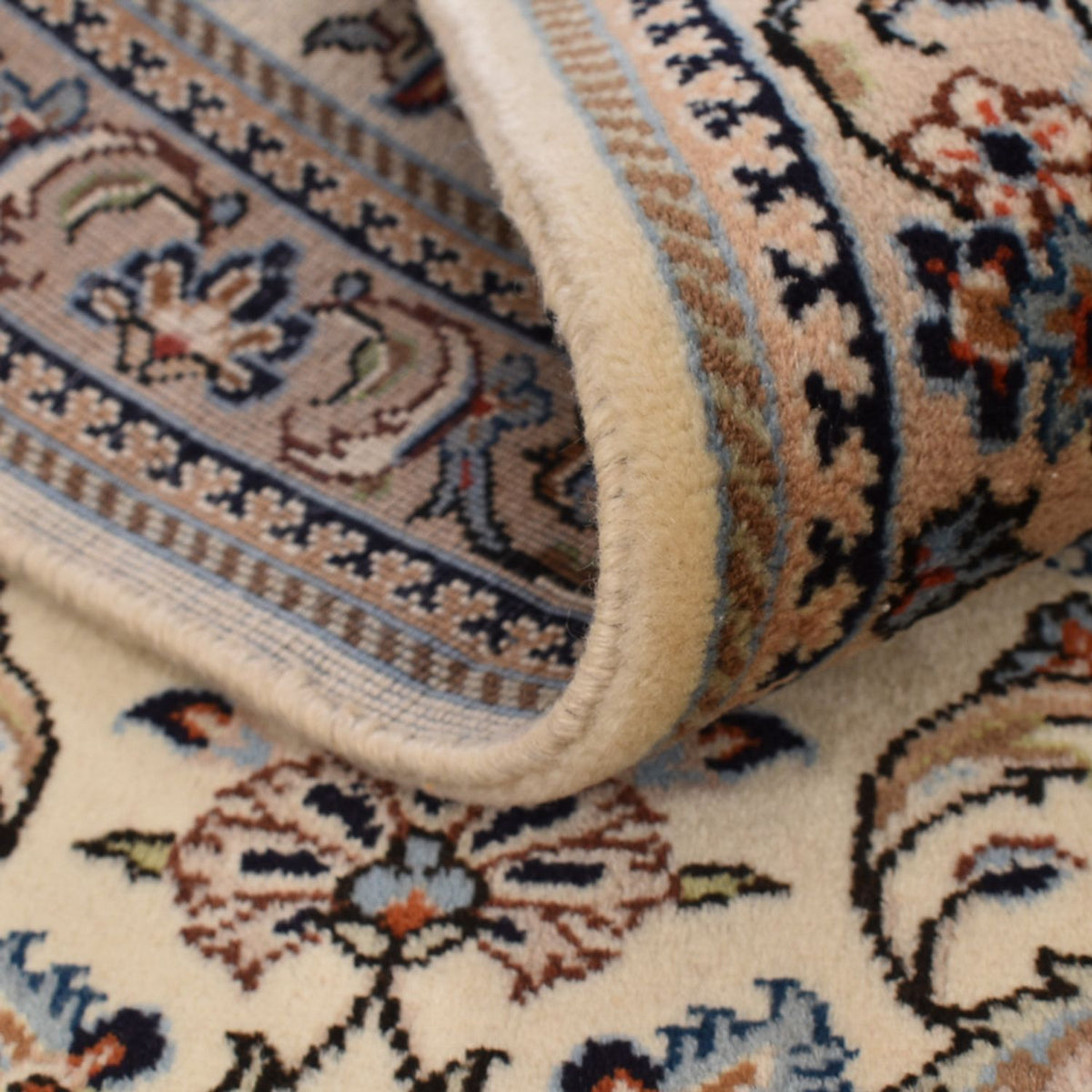 Løber Persisk tæppe - Keshan - 370 x 80 cm - beige