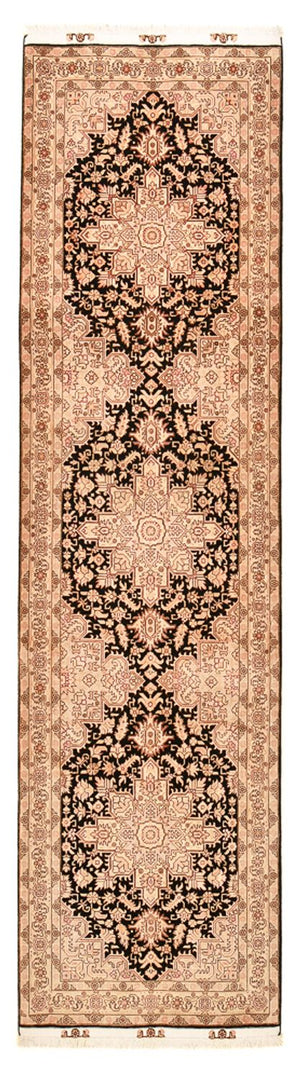Løber Persisk tæppe - Tabriz - Royal - 305 x 80 cm - lys beige