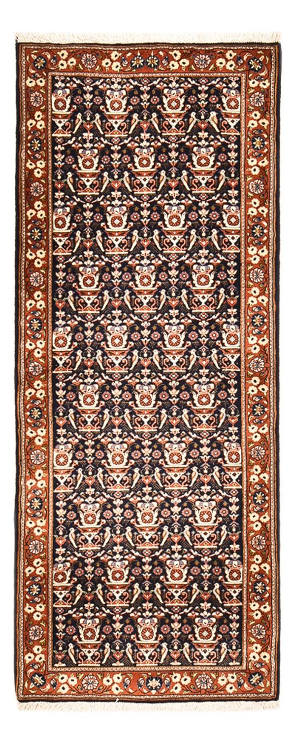 Løber Gabbeh-tæppe - Kashkuli Persisk - 202 x 81 cm - mørkeblå