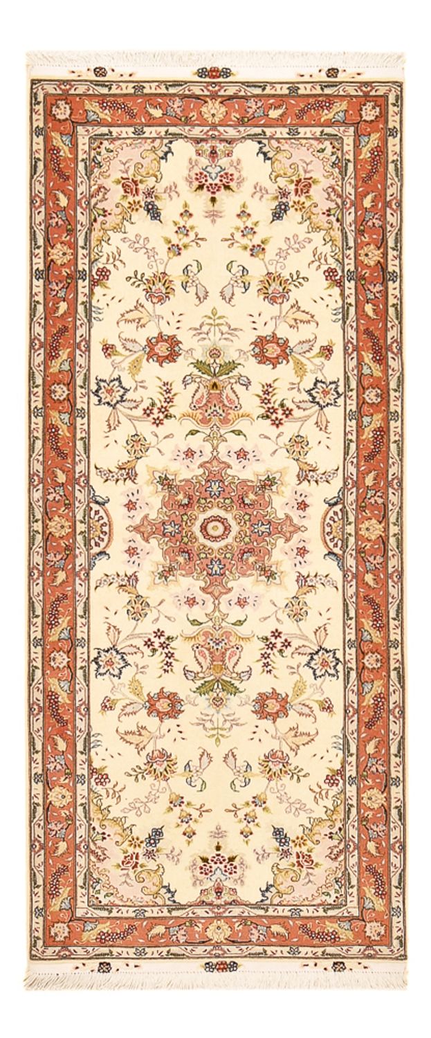 Løber Persisk tæppe - Tabriz - Royal - 197 x 80 cm - beige