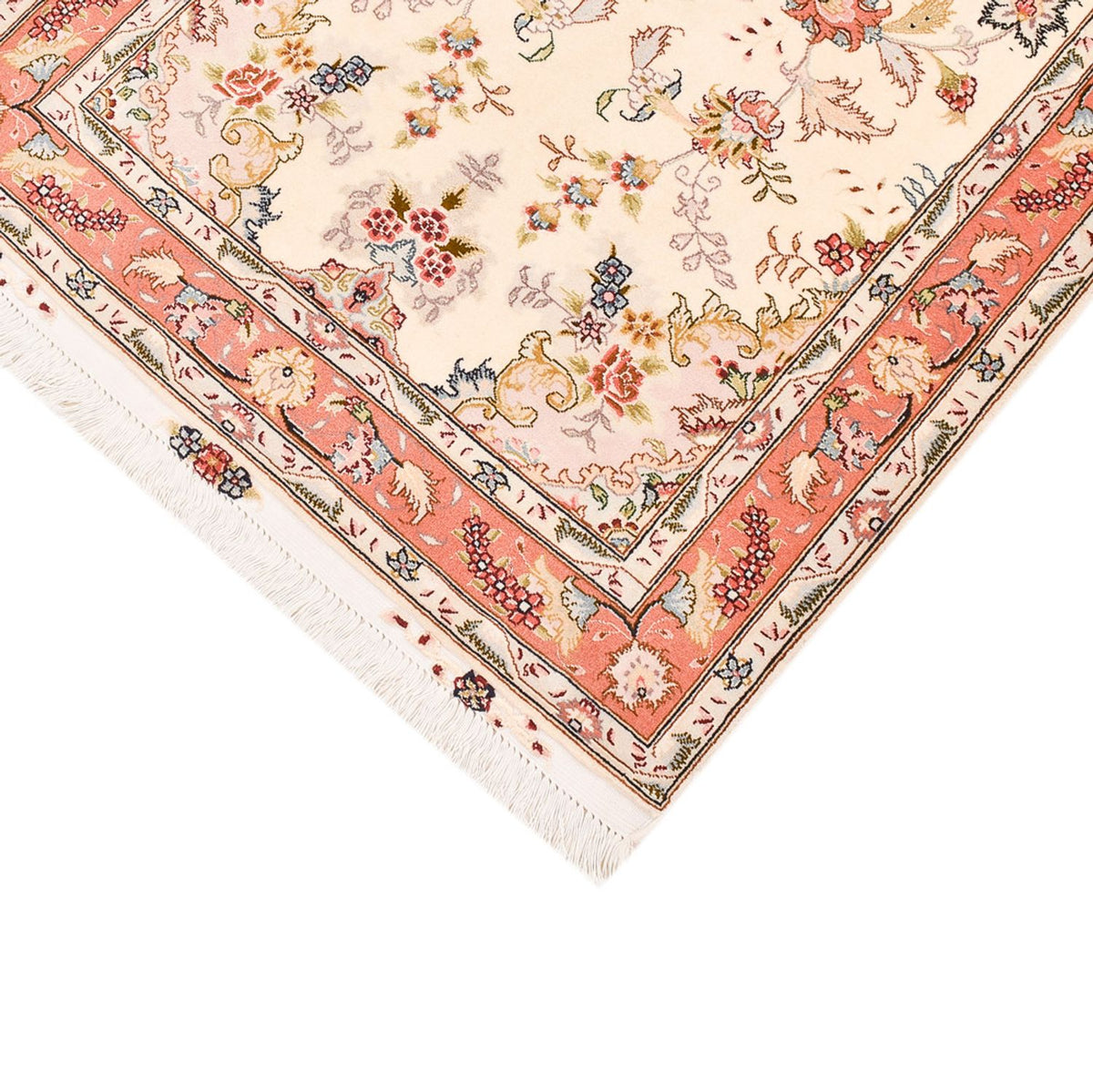 Løber Persisk tæppe - Tabriz - Royal - 197 x 80 cm - beige