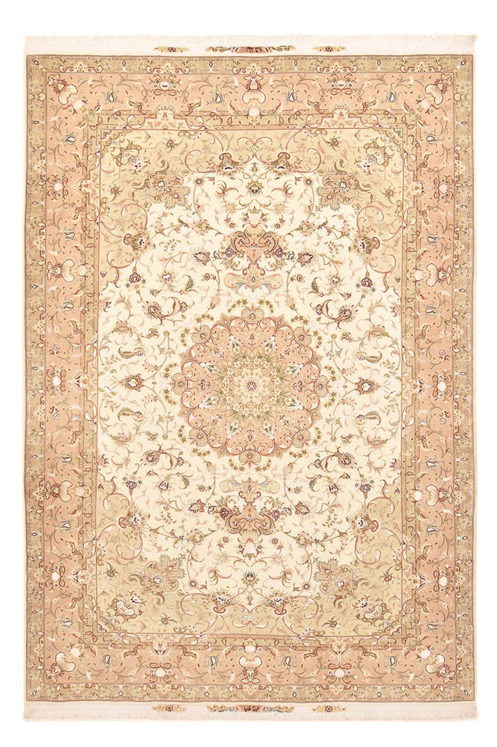Persisk tæppe - Tabriz - Royal - 298 x 203 cm - lys beige