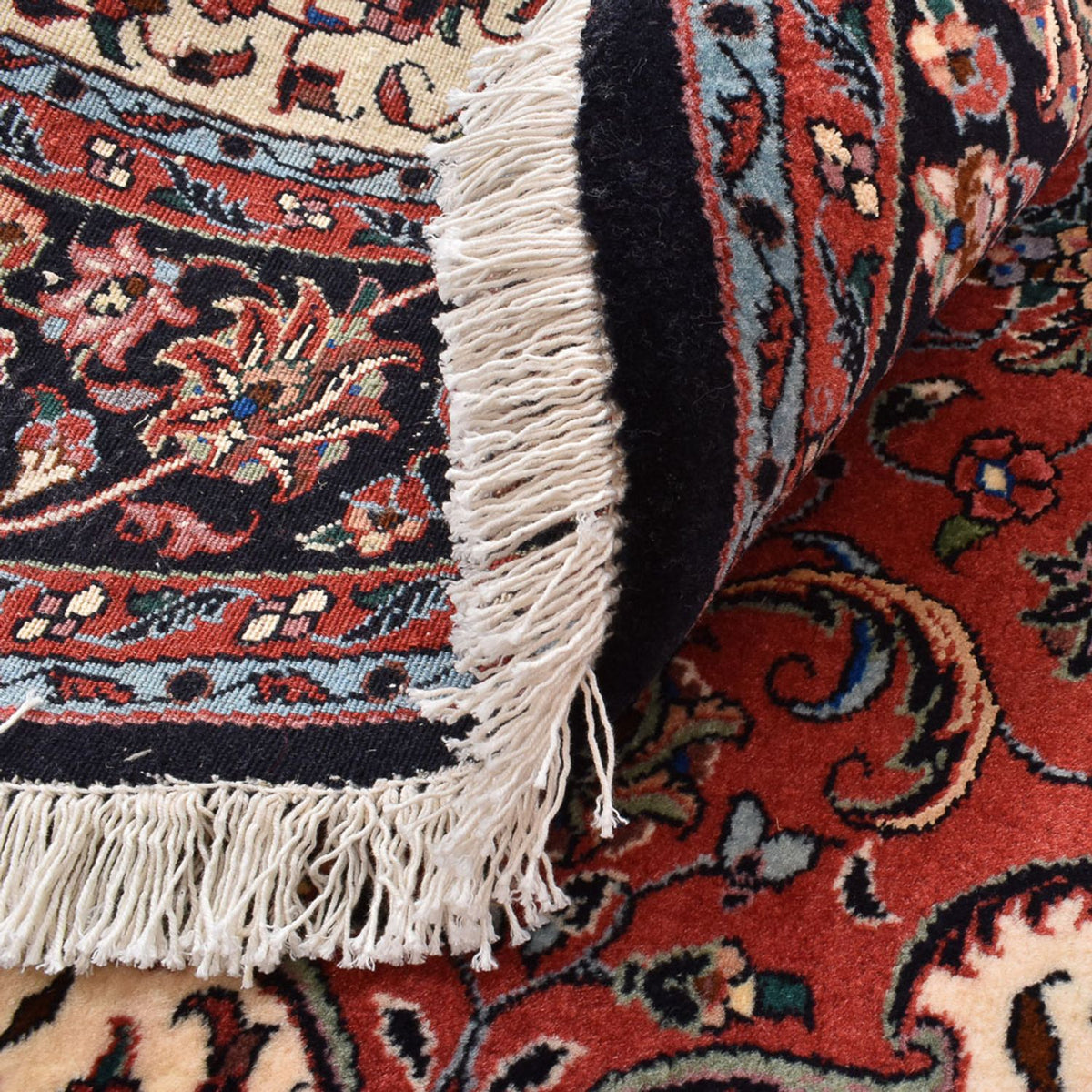 Persisk tæppe - Bijar rundt  - 150 x 150 cm - rød