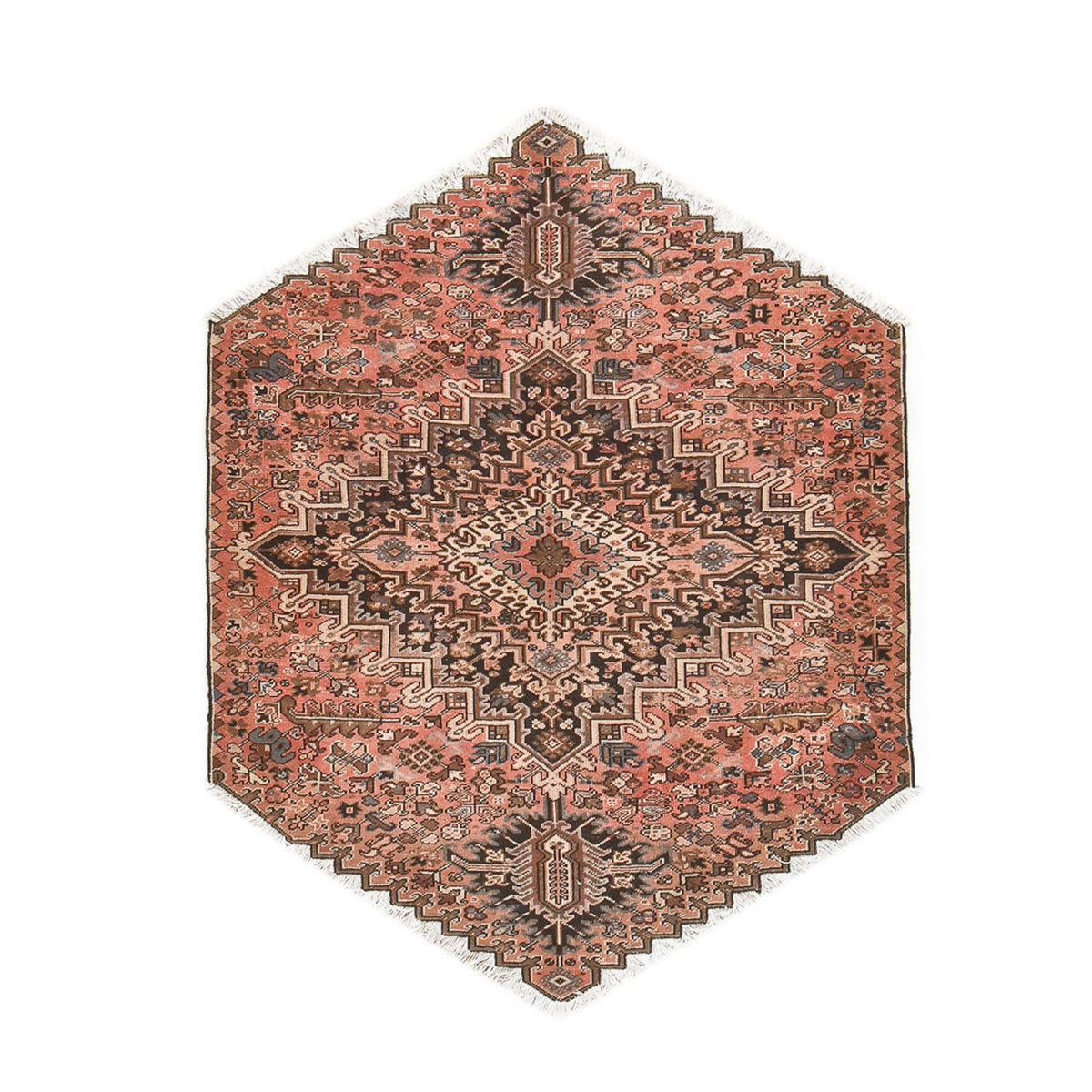 Persisk tæppe - Nomadisk - 180 x 127 cm - lysrød