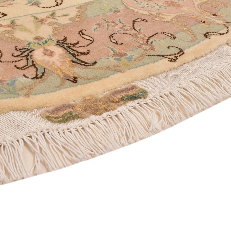 Persisk tæppe - Tabriz - Royal rundt  - 150 x 150 cm - beige