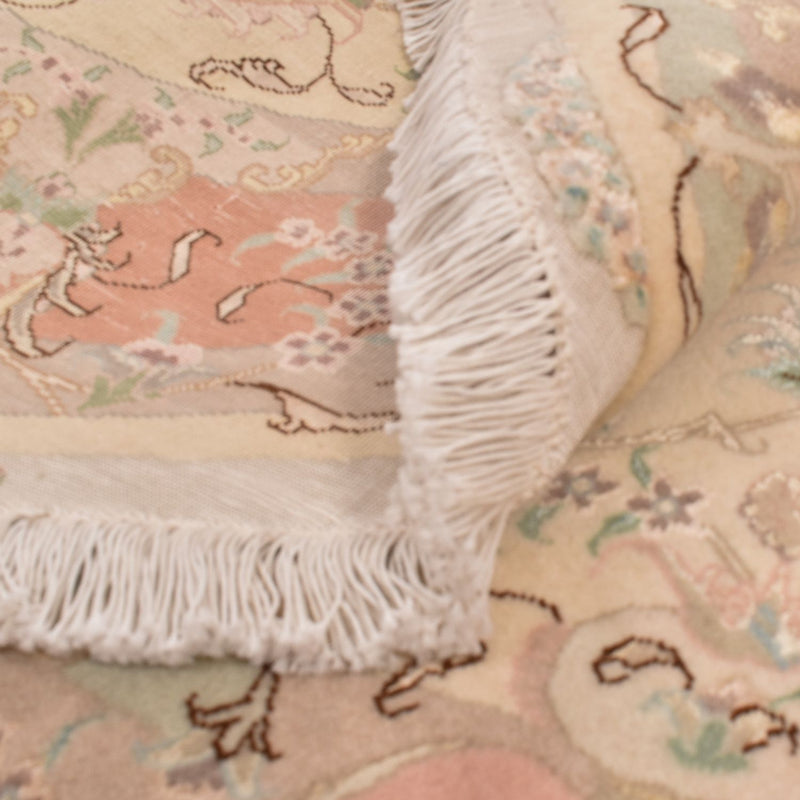 Persisk tæppe - Tabriz - Royal rundt  - 150 x 150 cm - beige