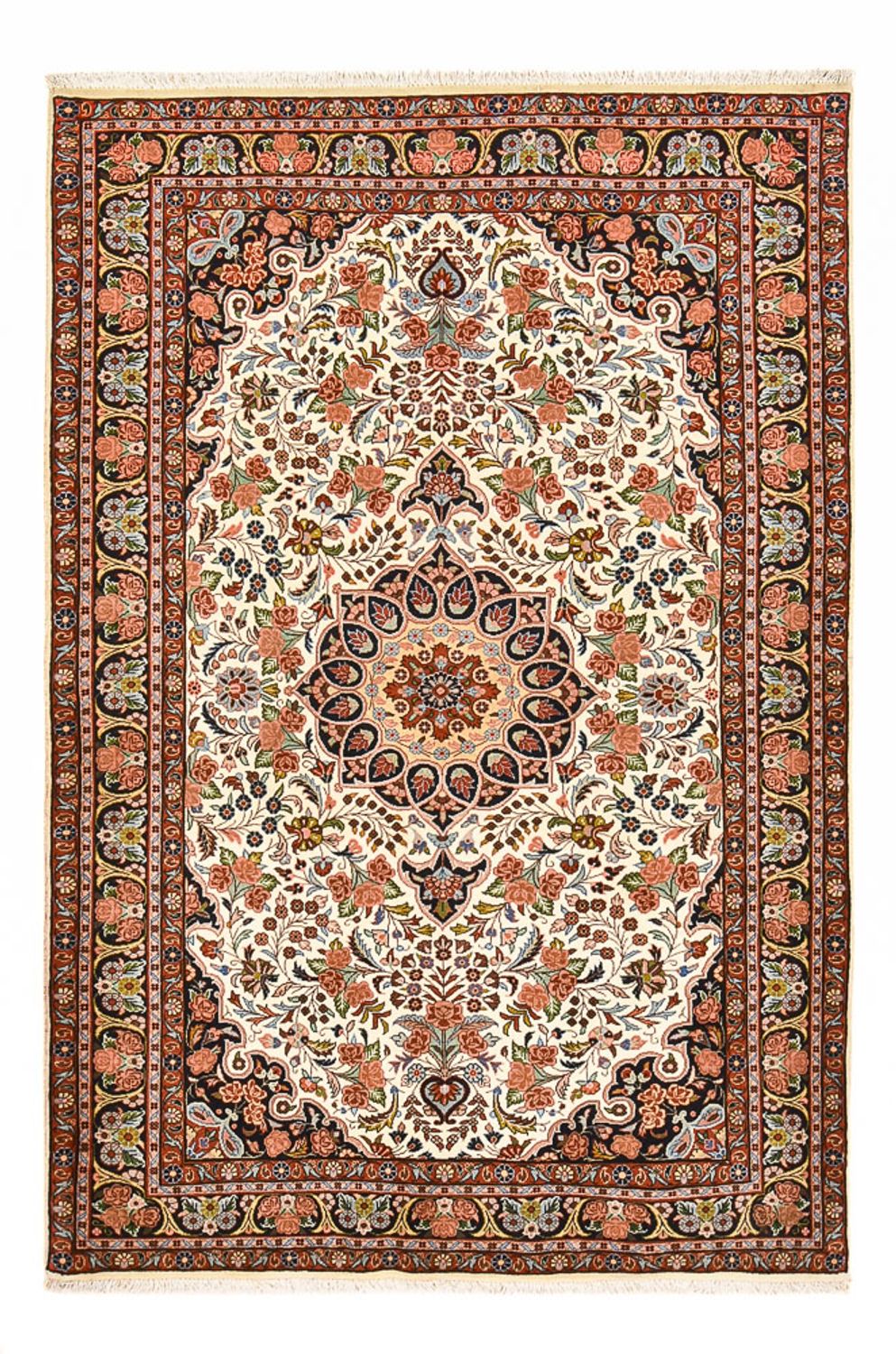 Persisk tæppe - Bijar - 206 x 137 cm - creme