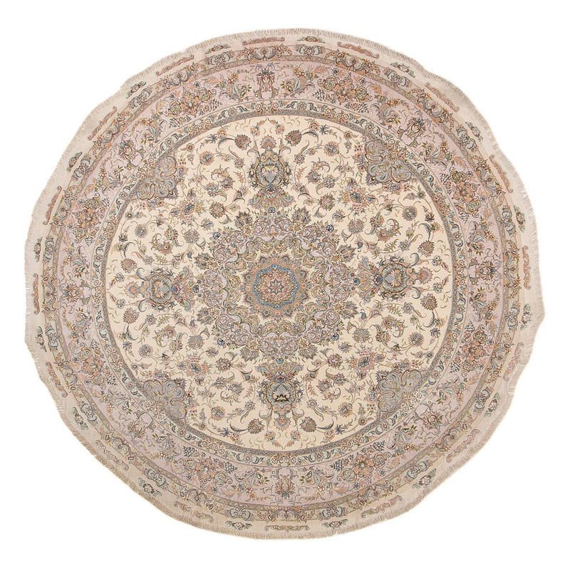 Persisk tæppe - Tabriz - Royal rundt  - 303 x 303 cm - beige