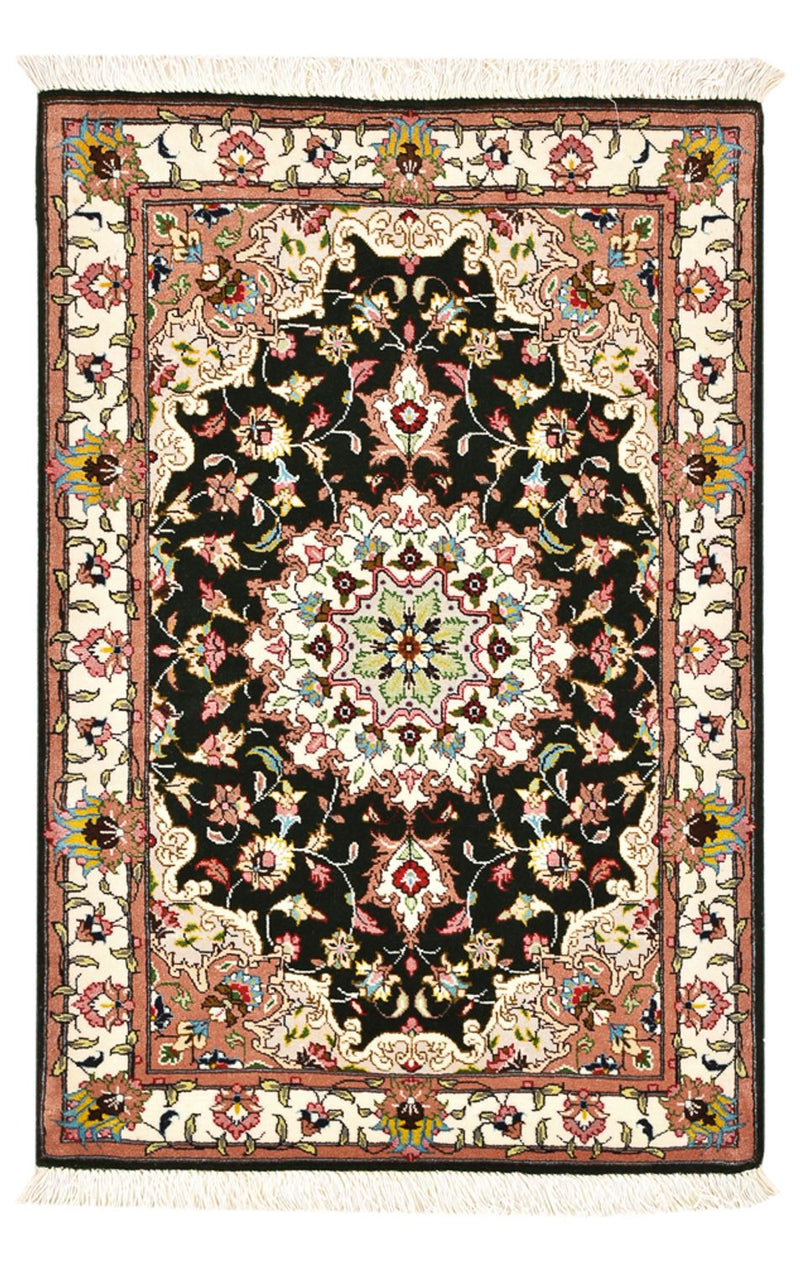 Persisk tæppe - Tabriz - Royal - 90 x 60 cm - mørkeblå