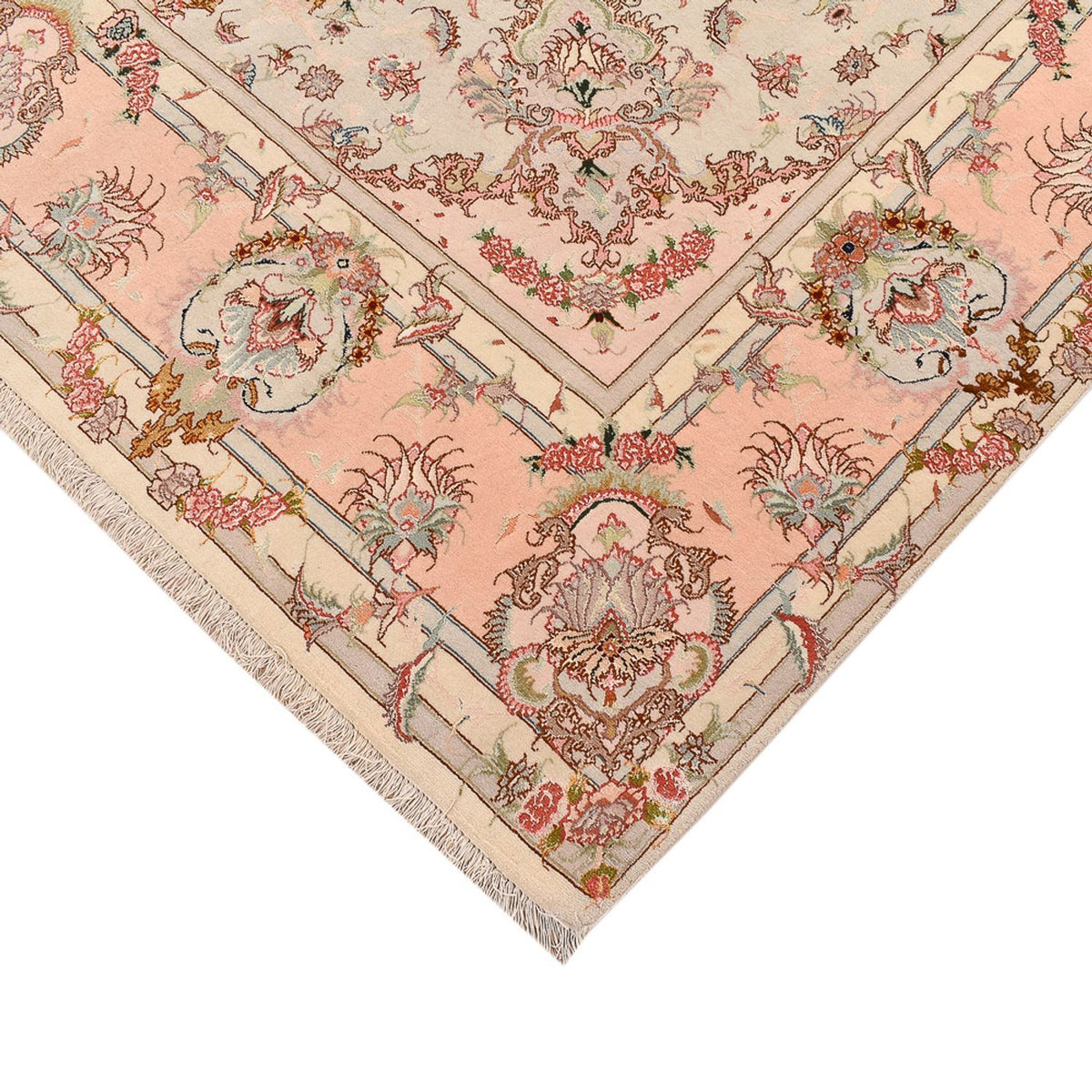 Persisk tæppe - Tabriz - Royal - 312 x 202 cm - mørk beige