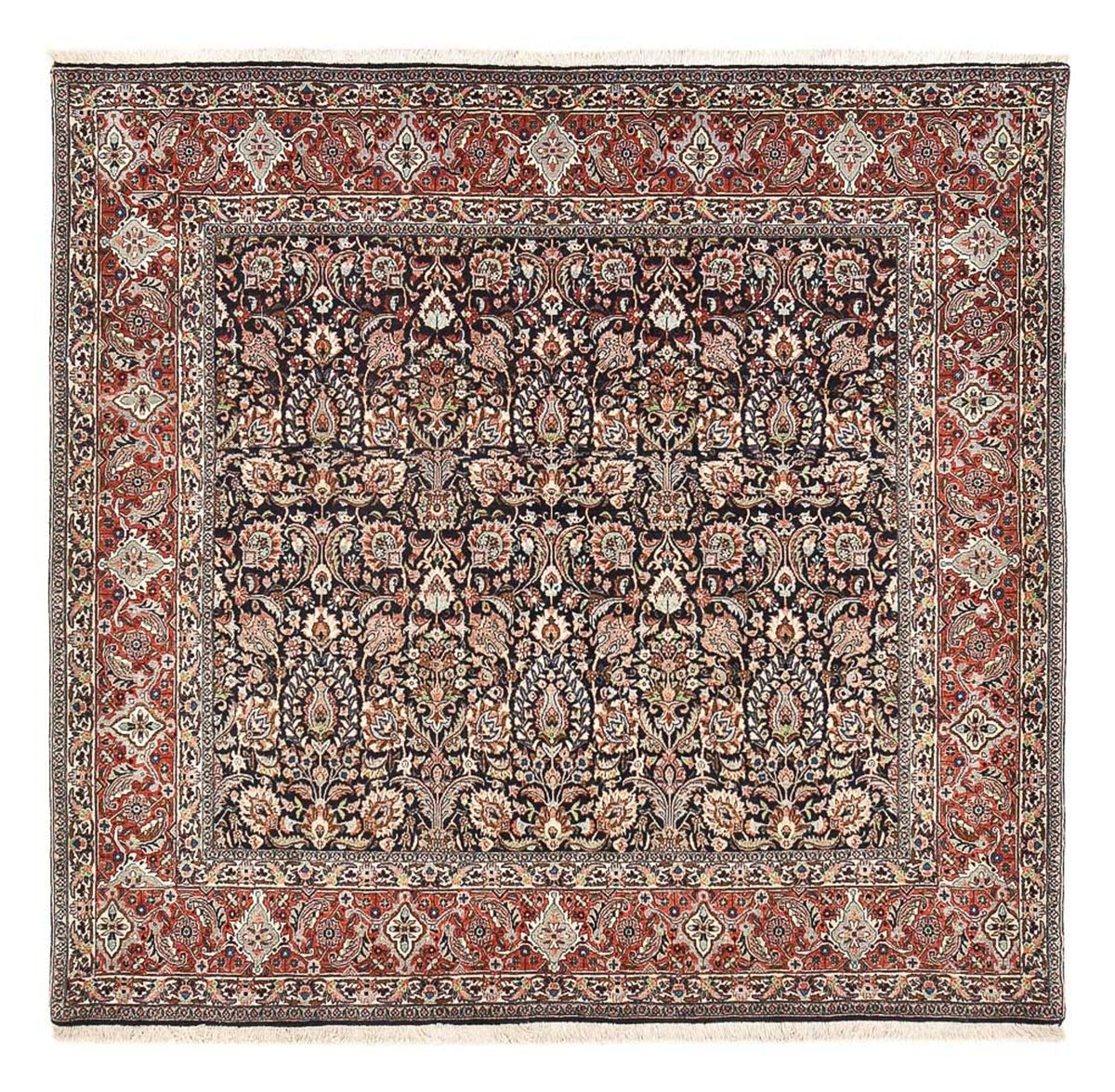 Persisk tæppe - Bijar firkantet  - 206 x 200 cm - rust