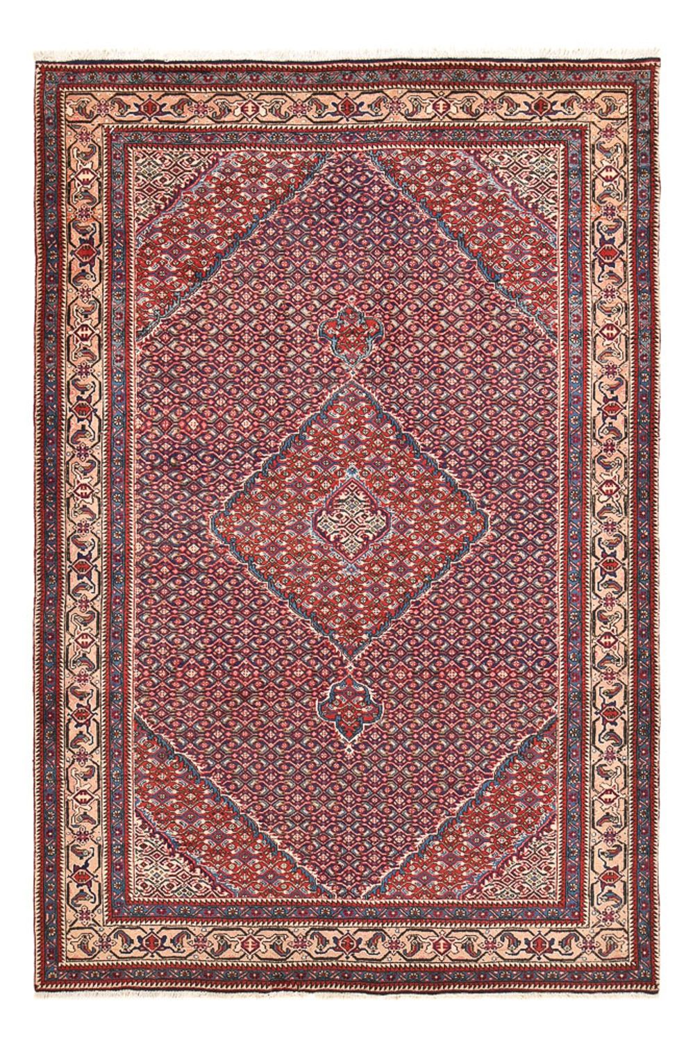 Persisk tæppe - Nomadisk - 285 x 194 cm - bordeaux rød