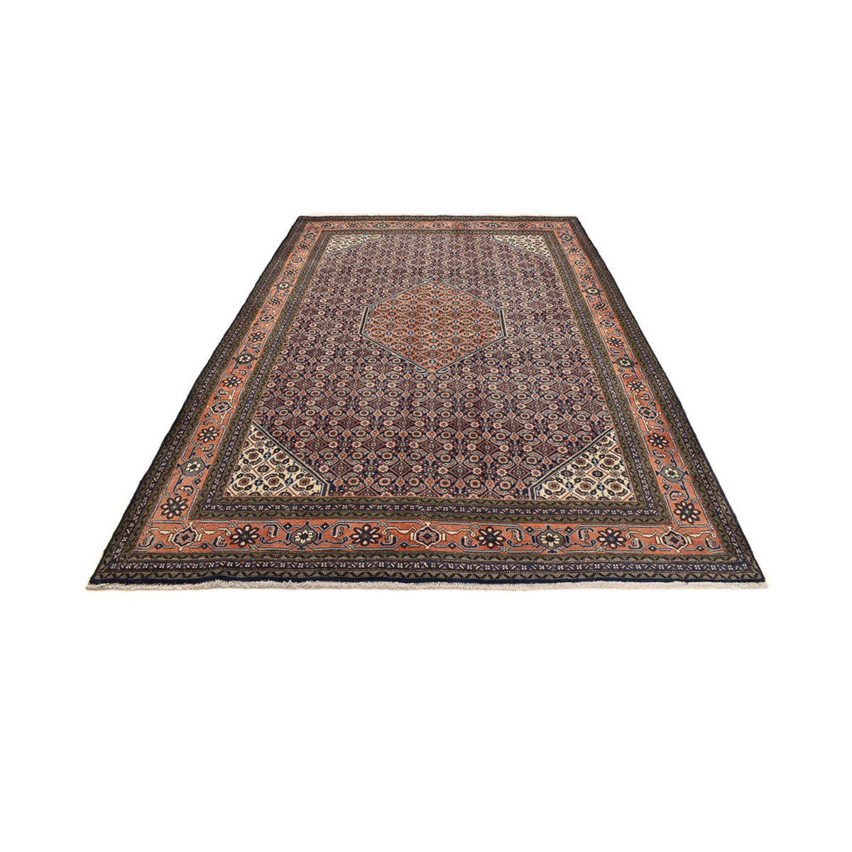 Persisk tæppe - Nomadisk - 307 x 213 cm - mørk beige