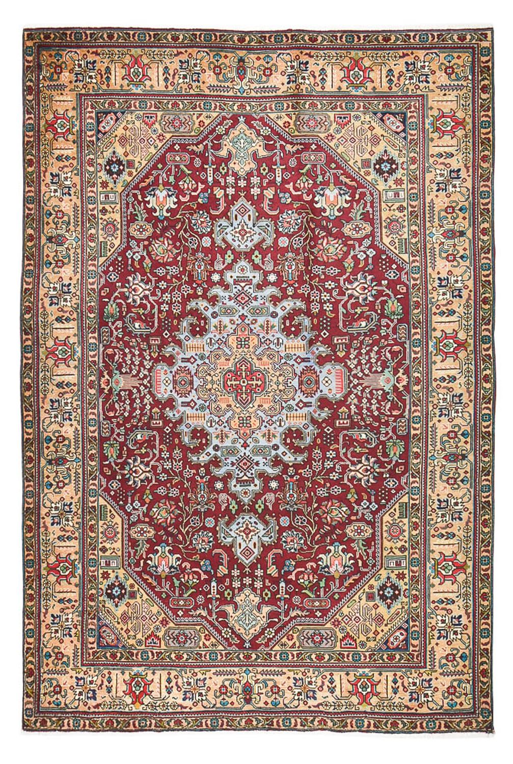 Persisk tæppe - Tabriz - Royal - 298 x 203 cm - rød