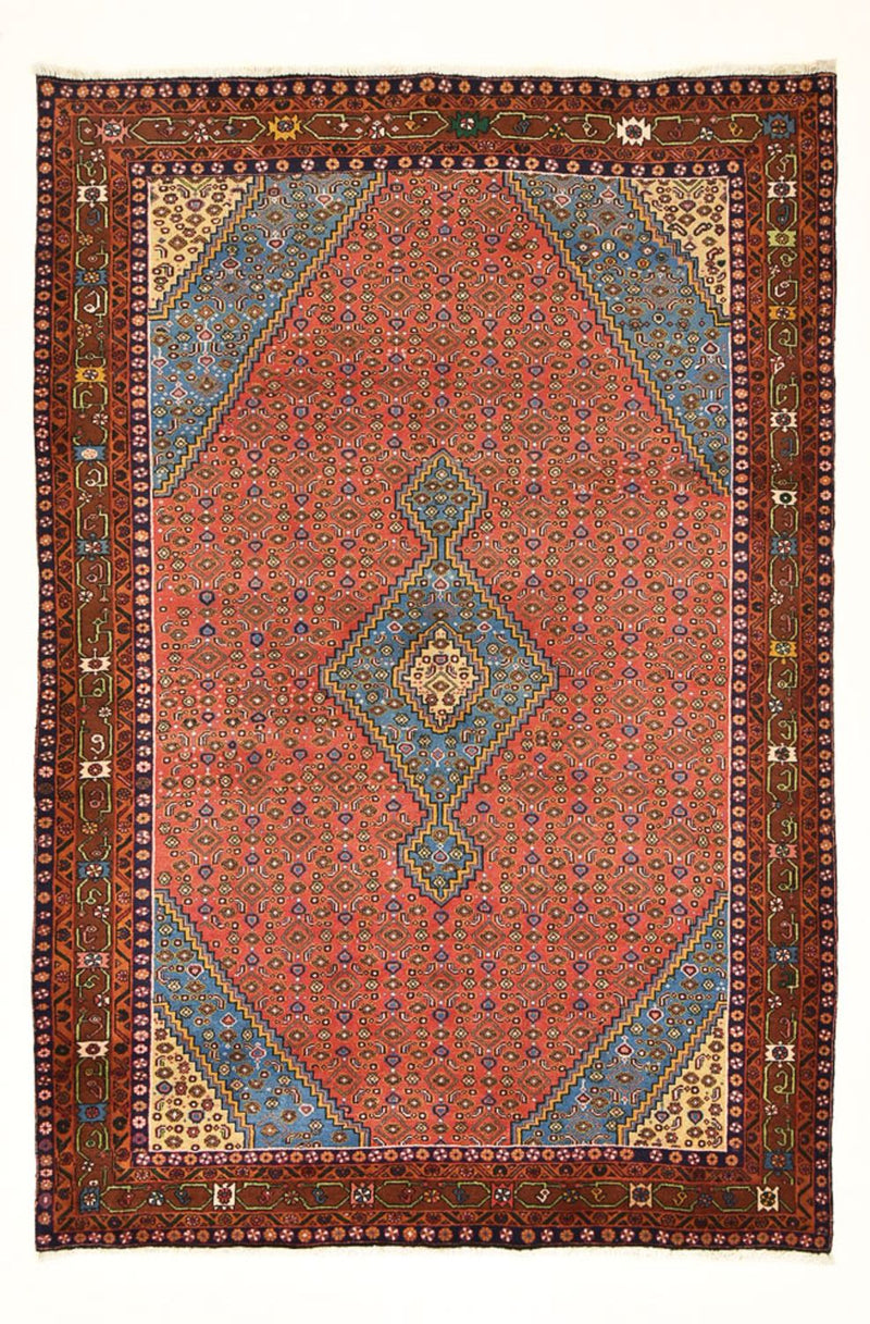 Persisk tæppe - Tabriz - 292 x 198 cm - lysrød
