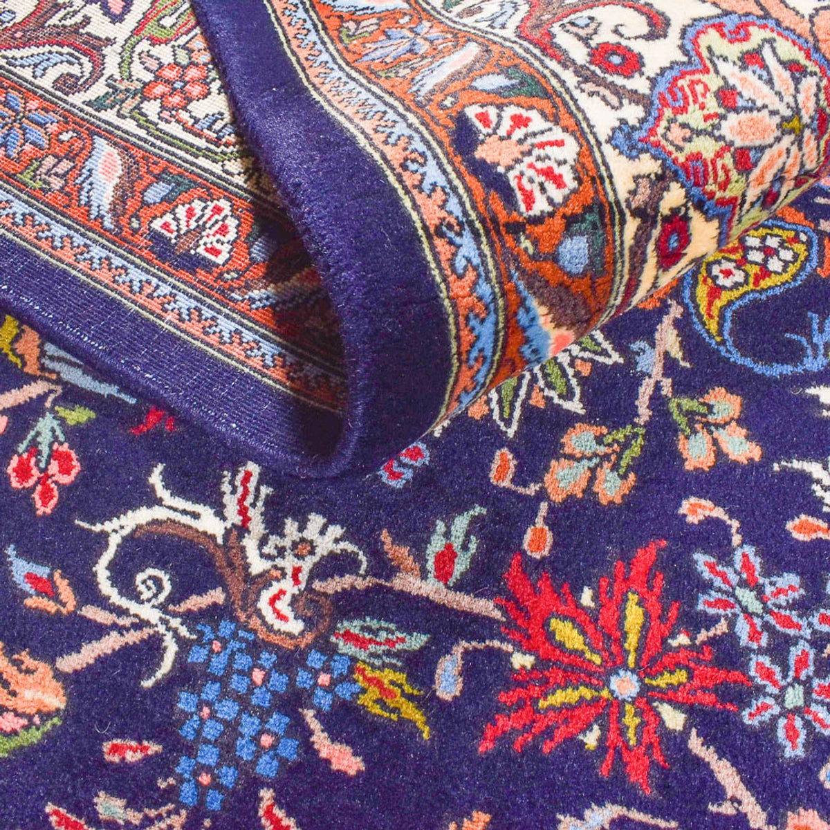 Persisk tæppe - Nomadisk - 302 x 204 cm - mørkeblå