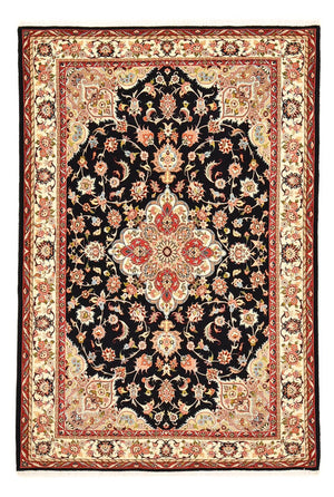 Persisk tæppe - Tabriz - Royal - 203 x 142 cm - mørkerød