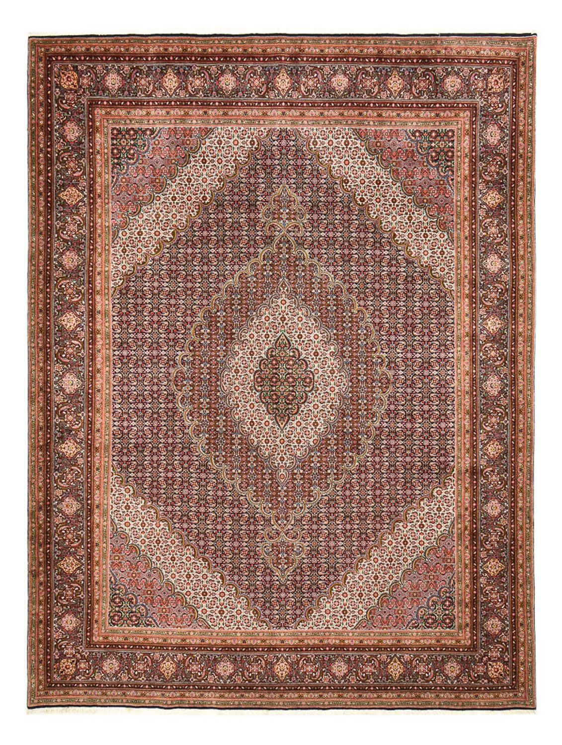 Persisk tæppe - Tabriz - Royal - 402 x 303 cm - mørk beige