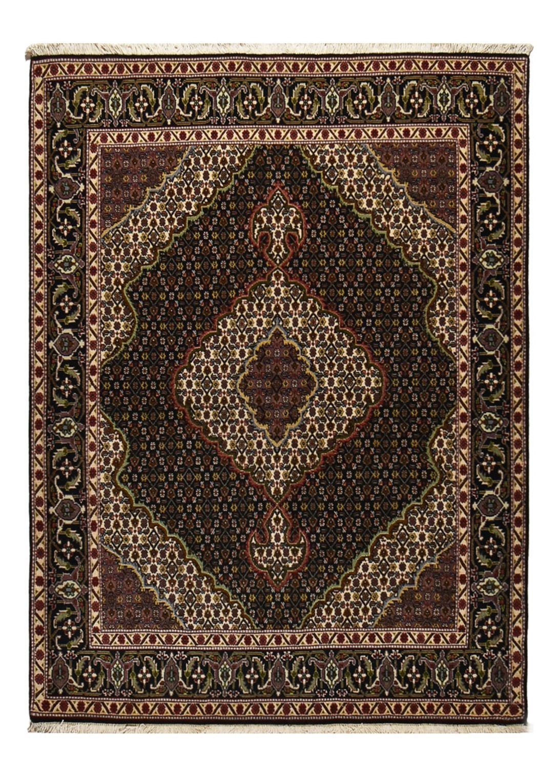 Persisk tæppe - Tabriz - Royal - 202 x 150 cm - mørkebrun