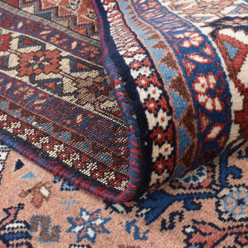 Persisk tæppe - Nomadisk firkantet  - 203 x 193 cm - lysrød