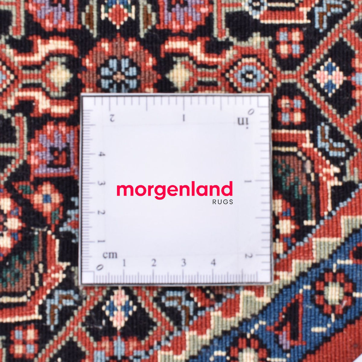 Persisk tæppe - Bijar rundt - 153 x 153 cm - lysrød