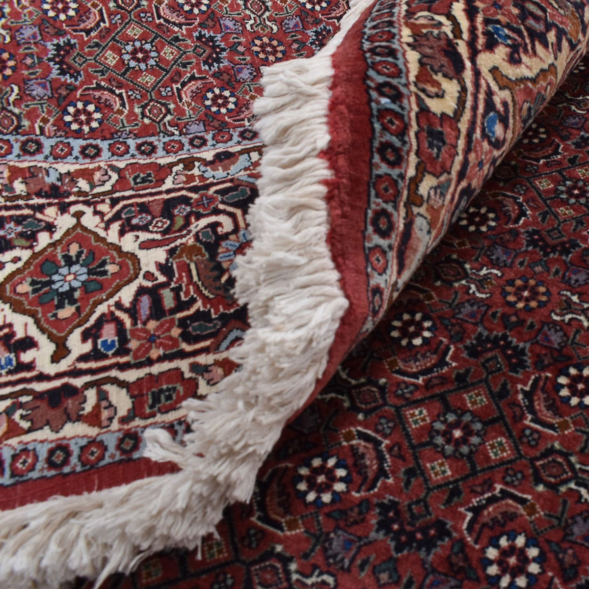 Persisk tæppe - Bijar rundt  - 300 x 300 cm - lysrød