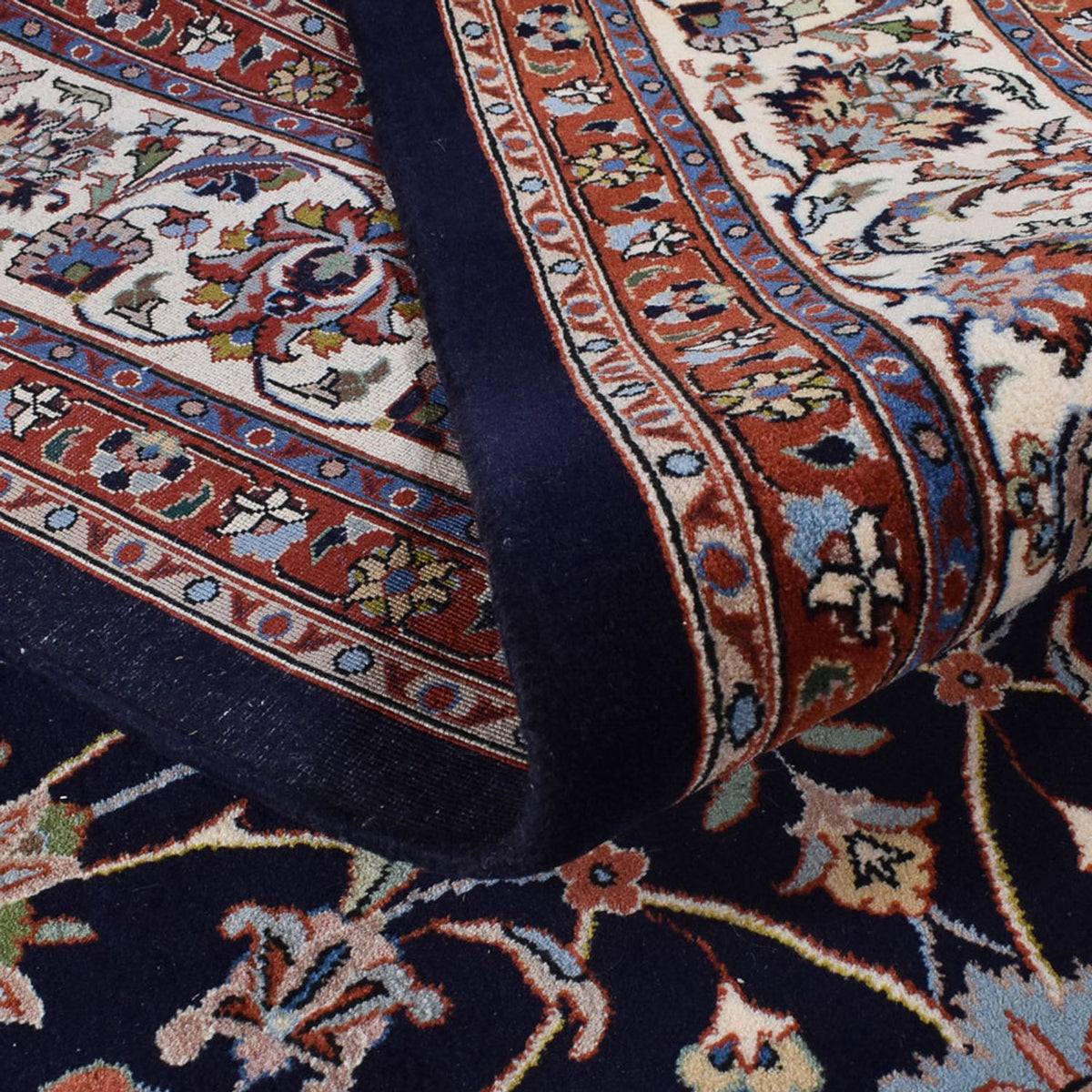 Persisk tæppe - Classic - Royal - 346 x 251 cm - mørkeblå