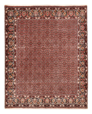 Persisk tæppe - Bijar - 250 x 200 cm - mørkerød