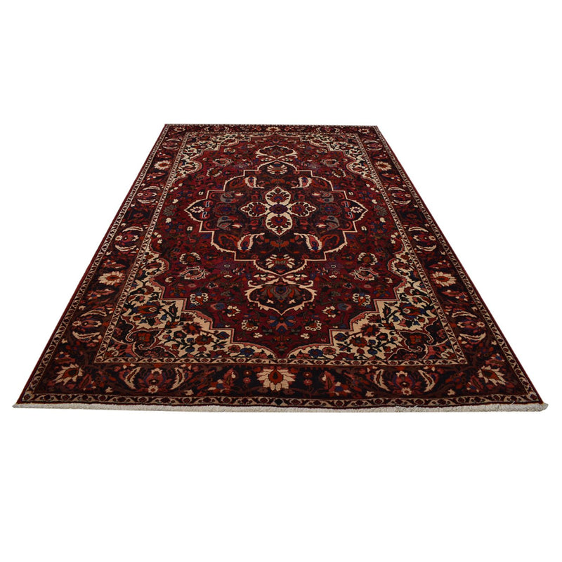 Persisk tæppe - Nomadisk - 313 x 203 cm - mørkerød