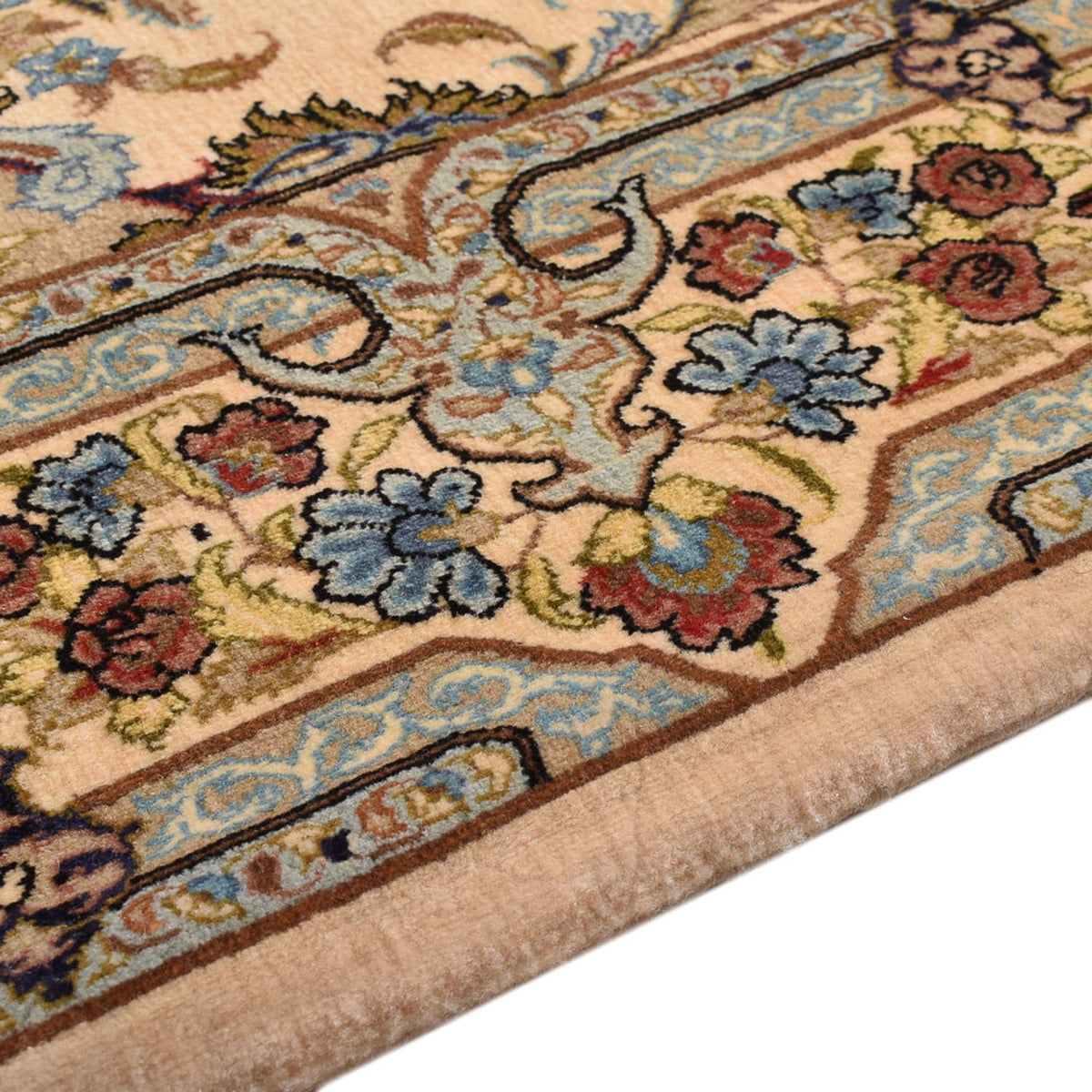 Persisk tæppe - Ghom - Royal - 211 x 130 cm - lys beige