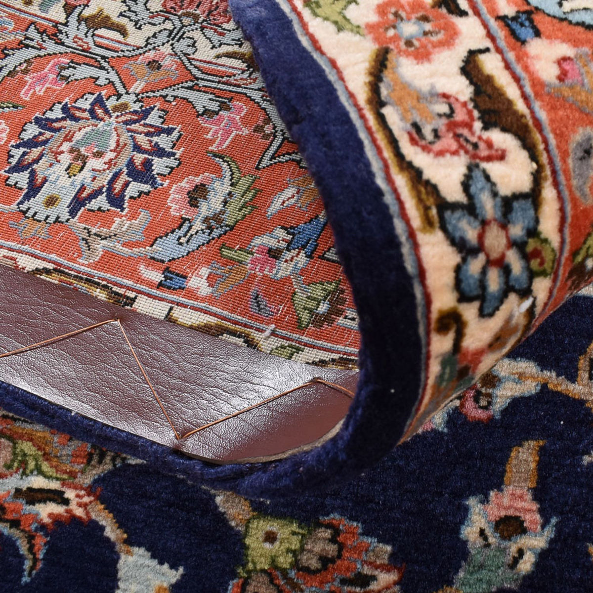 Persisk tæppe - Ghom - Royal - 205 x 137 cm - mørkeblå