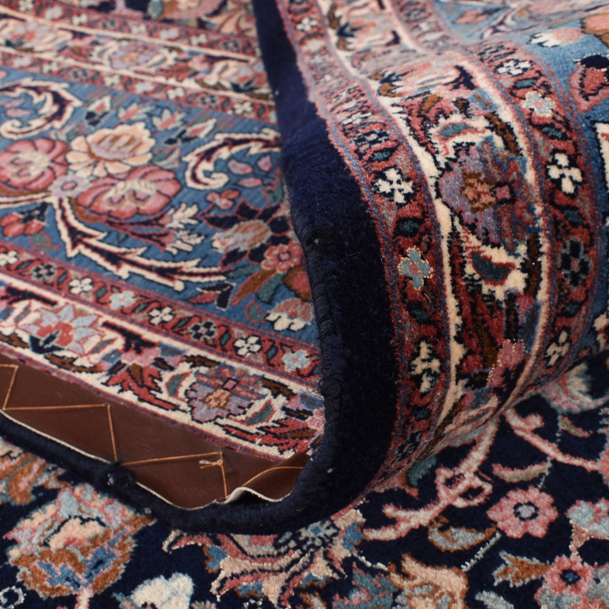 Persisk tæppe - Bijar - 400 x 302 cm - mørkeblå