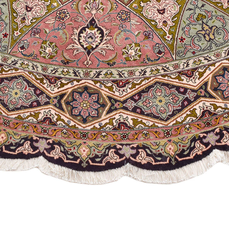 Persisk tæppe - Tabriz - Royal rundt  - 250 x 250 cm - flerfarvet