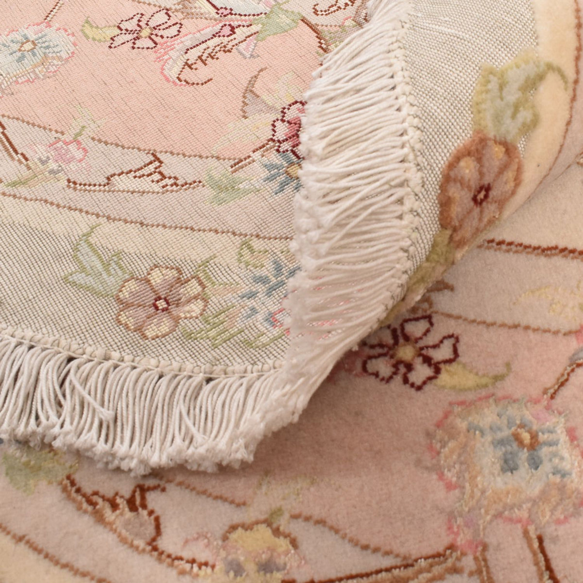 Persisk tæppe - Tabriz - Royal rundt  - 143 x 143 cm - laks