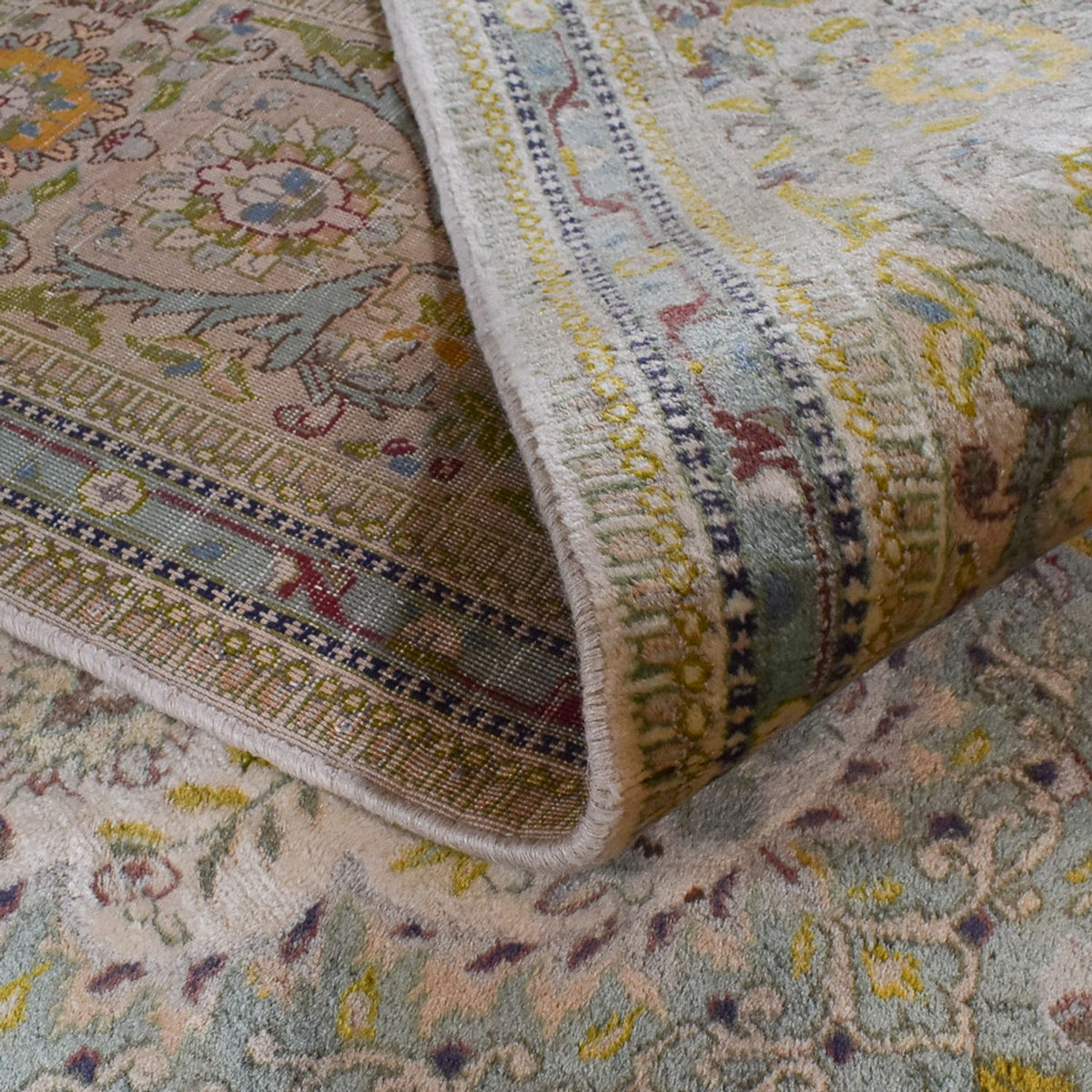 Persisk tæppe - Classic - 410 x 298 cm - olivengrøn