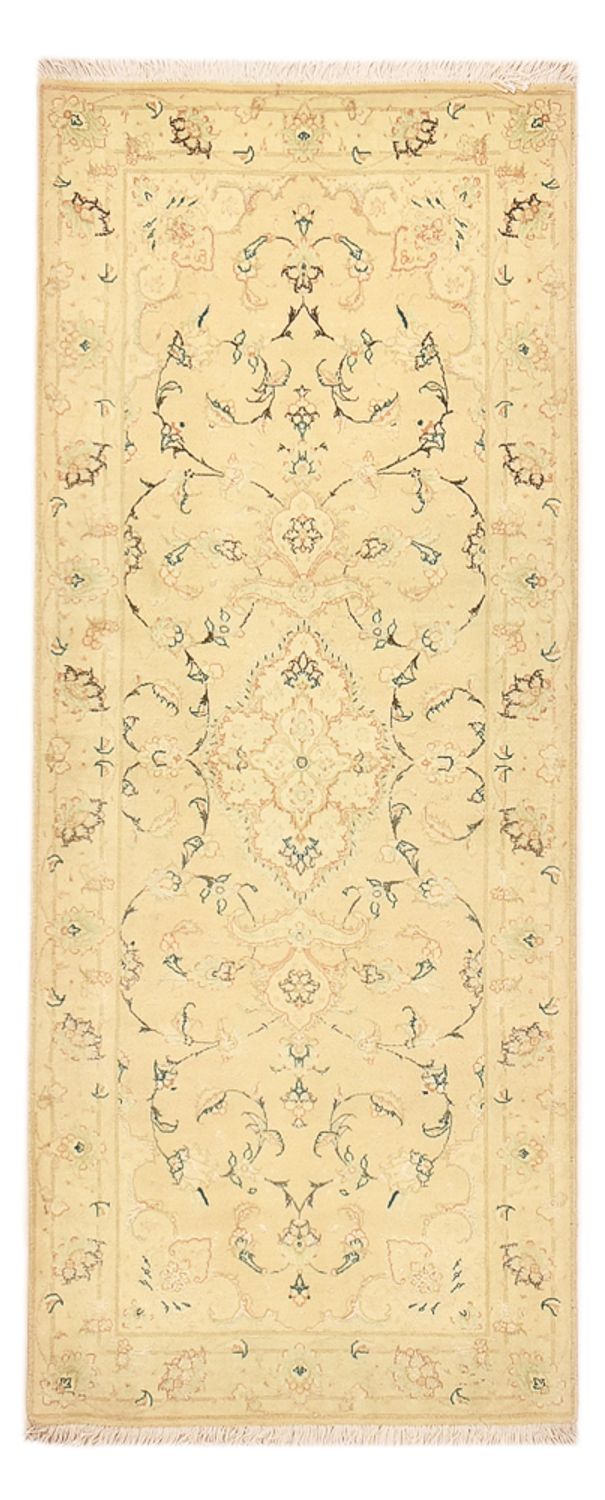 Løber Persisk tæppe - Tabriz - Royal - 203 x 77 cm - lys beige