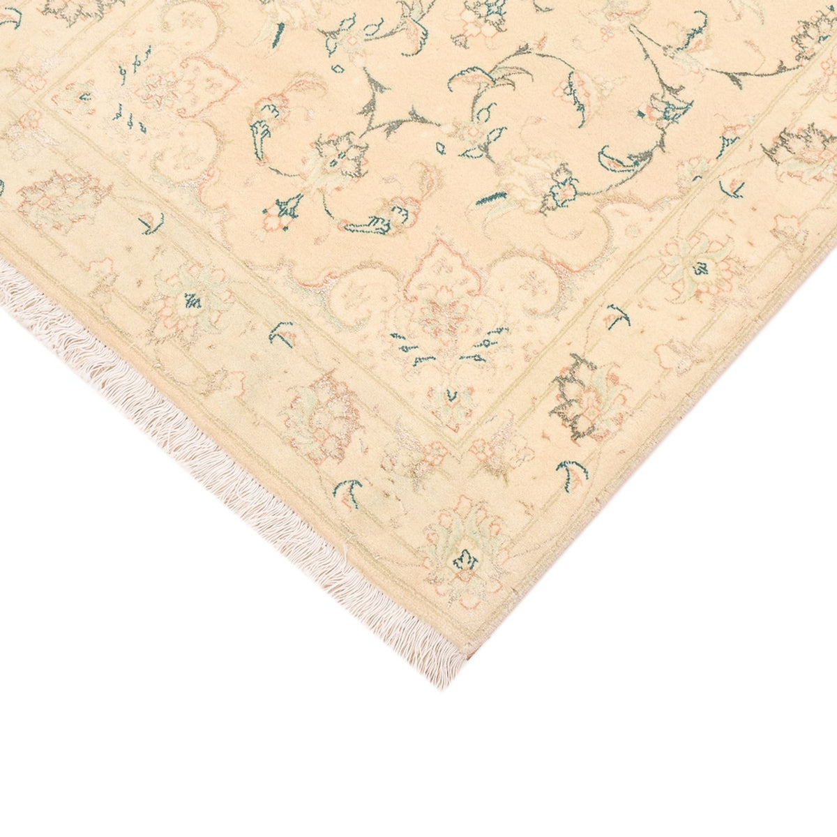 Løber Persisk tæppe - Tabriz - Royal - 203 x 77 cm - lys beige