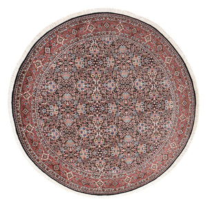 Persisk tæppe - Bijar - 240 x 240 cm - mørkerød
