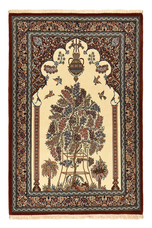 Persisk tæppe - Ghom - Royal - 200 x 136 cm - lys beige
