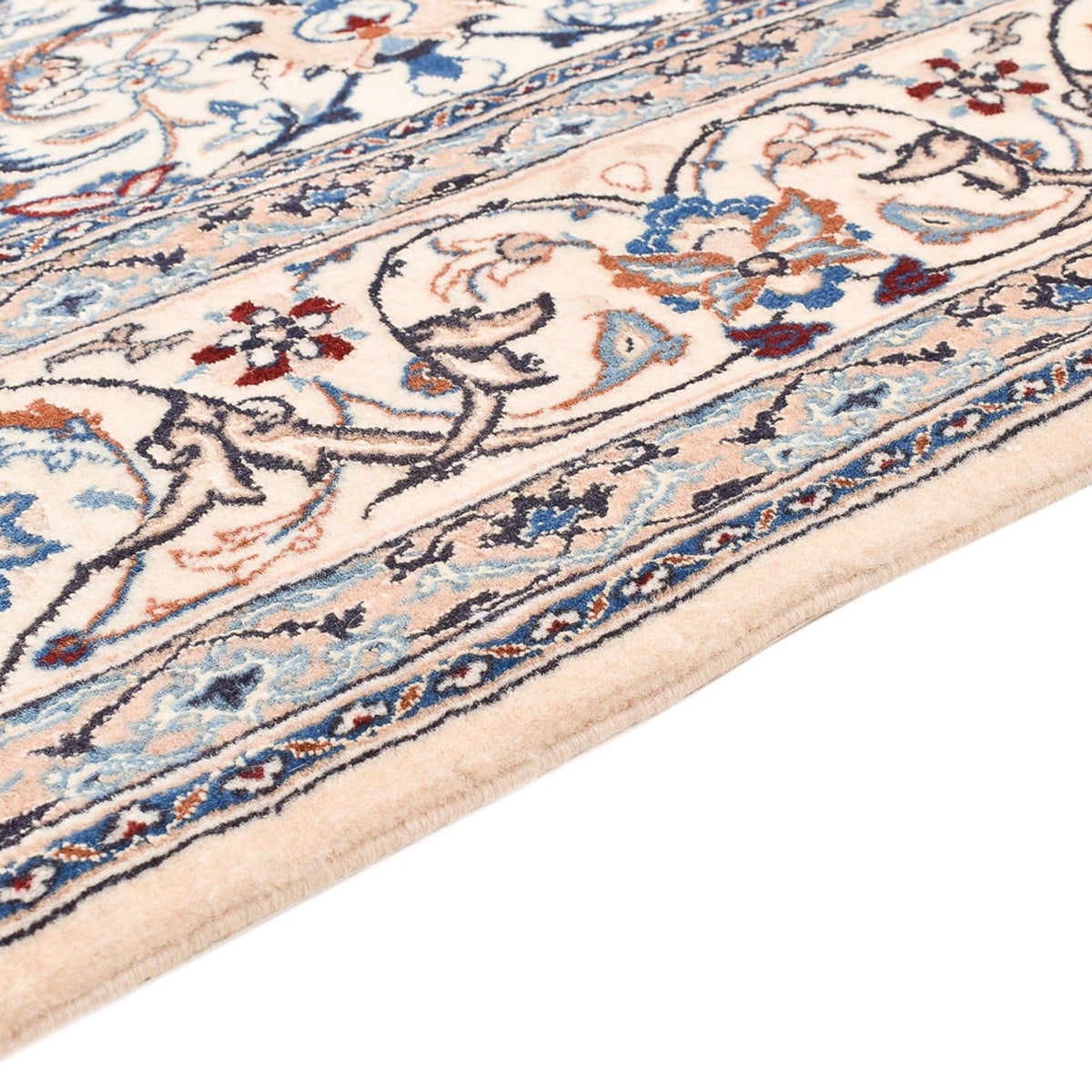 Persisk tæppe - Nain - Premium - 208 x 124 cm - lys beige