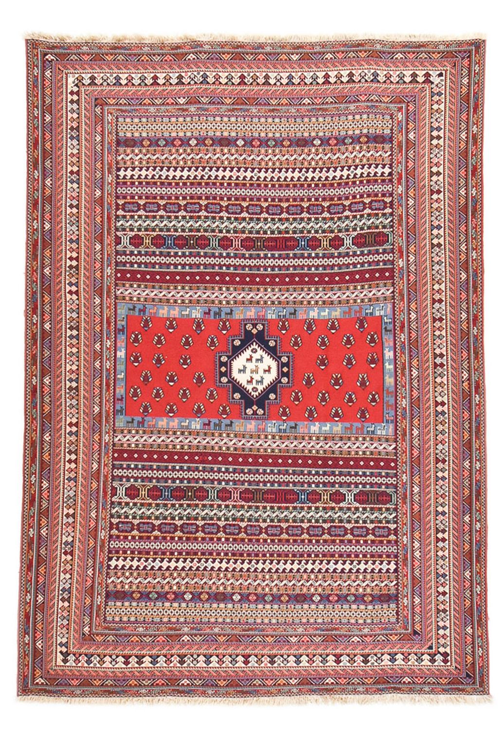 Kelim-tæppe - orientalsk - 289 x 200 cm - flerfarvet