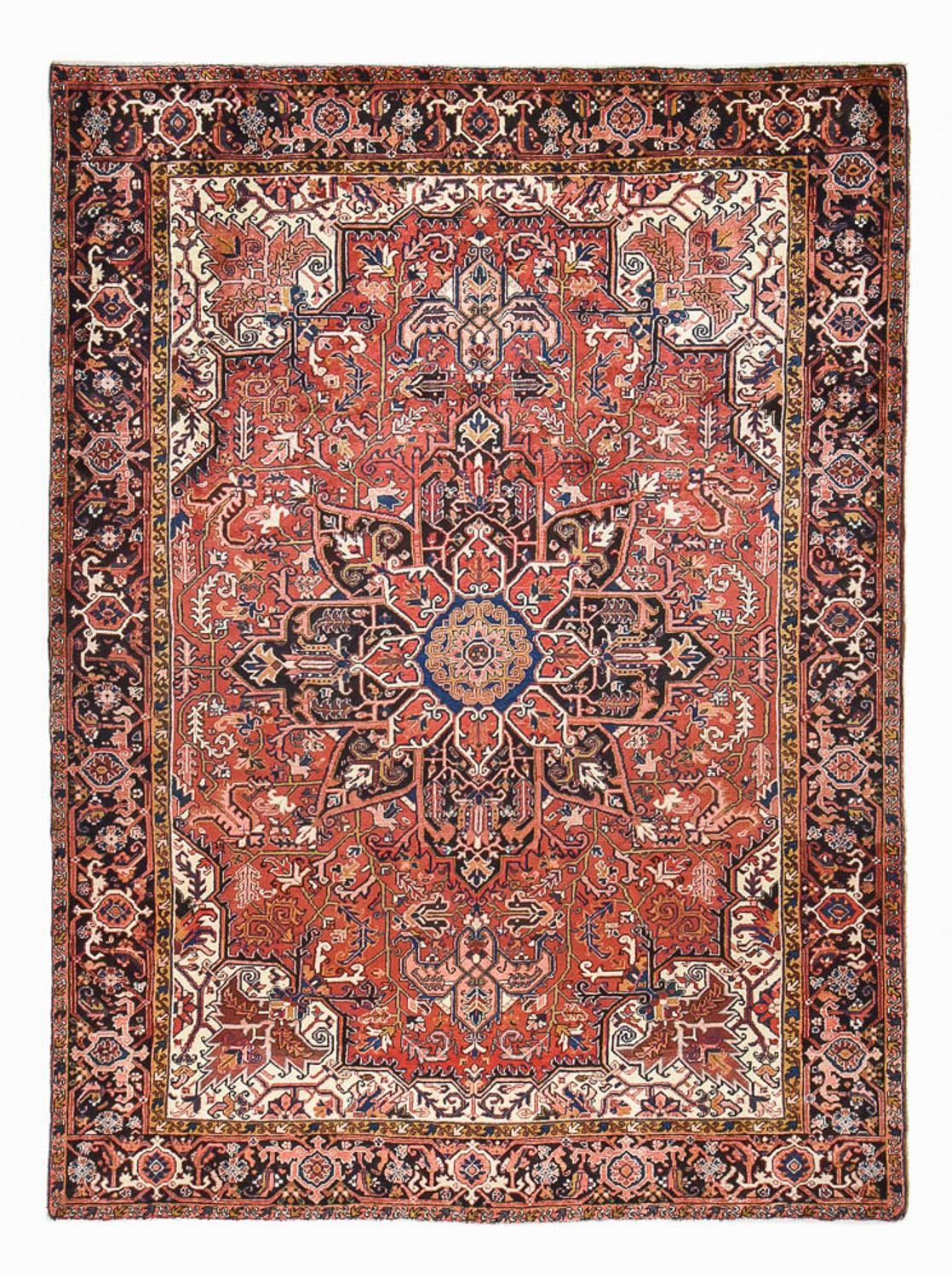 Persisk tæppe - Nomadisk - 344 x 256 cm - lysrød