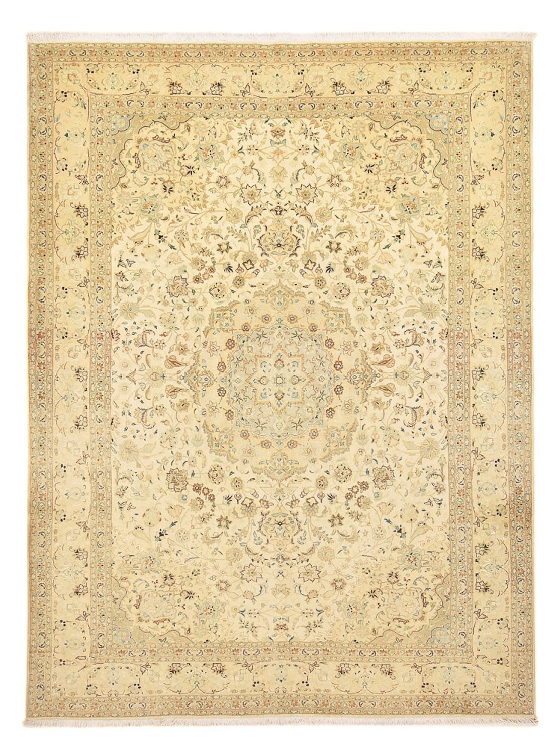 Persisk tæppe - Tabriz - Royal - 342 x 252 cm - lys beige
