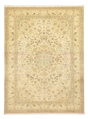 Persisk tæppe - Tabriz - Royal - 342 x 252 cm - lys beige