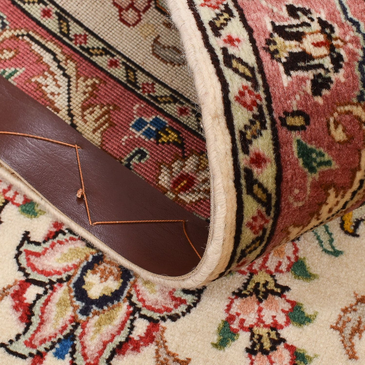 Løber Persisk tæppe - Tabriz - Royal - 286 x 70 cm - beige